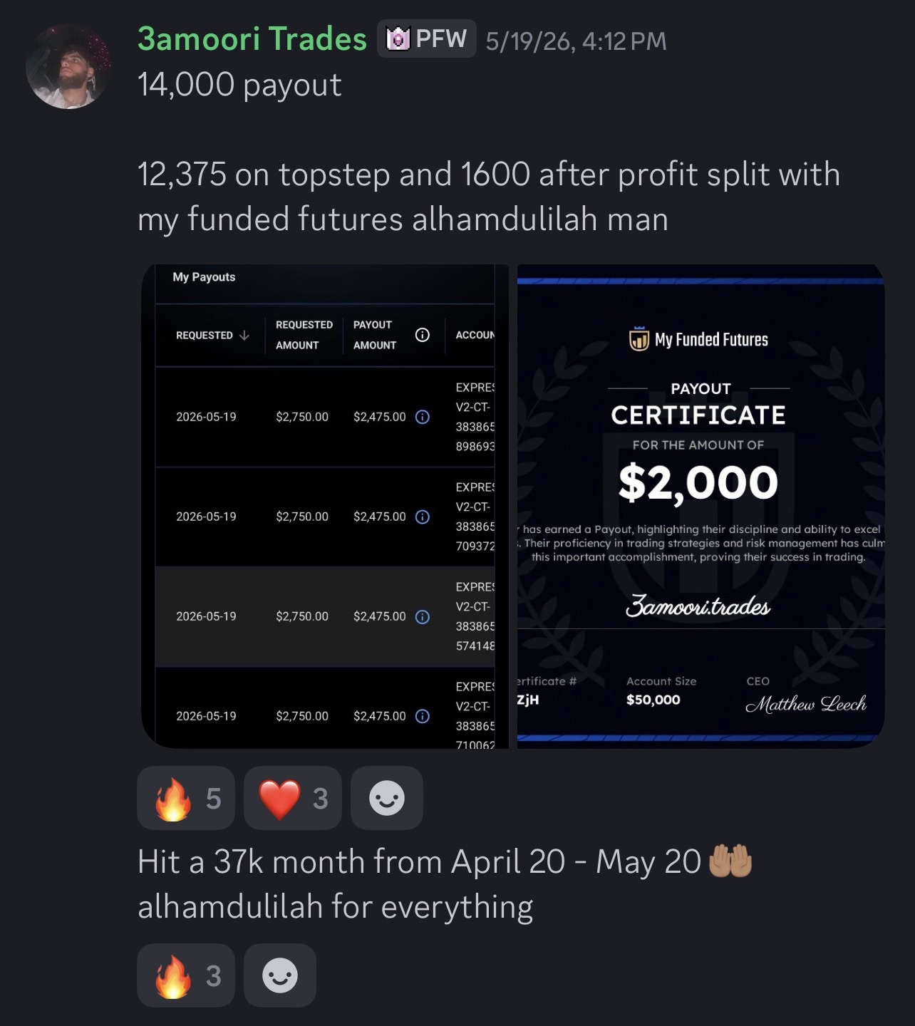 Student trading result 7